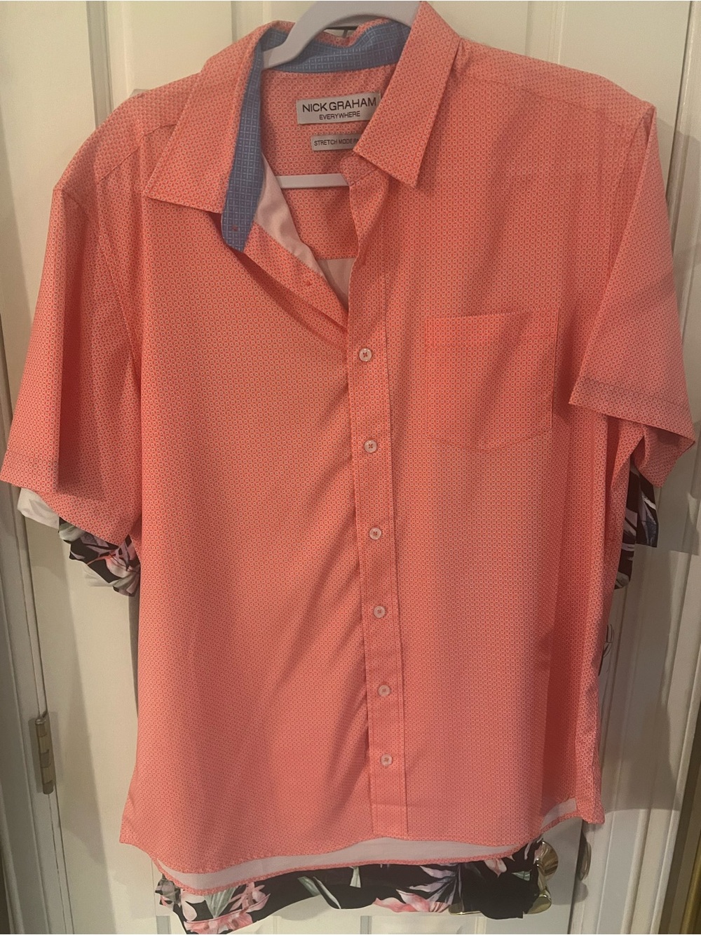 Nick Graham Coral Short-Sleeve Button-Down Shirt